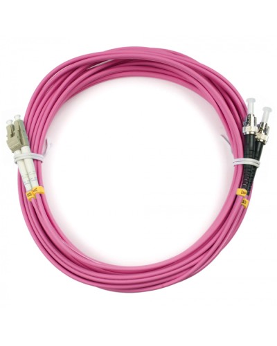 Шнур оптический duplex LC-ST 50/125 mm OM4 15м LSZH Cabeus FOP-50-OM4-LC-ST-15m в Таганроге Патч-корды оптические Pintop.ru