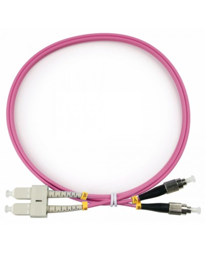 Шнур оптический duplex SC-FC 50/125 mm OM4 1м LSZH Cabeus FOP-50-OM4-SC-FC-1m в Таганроге Патч-корды оптические Pintop.ru