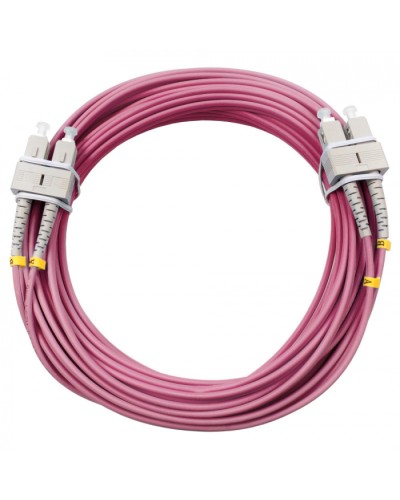 Шнур оптический duplex SC-SC 50/125 mm OM4 20м LSZH Cabeus FOP-50-OM4-SC-SC-20m в Таганроге Патч-корды оптические Pintop.ru
