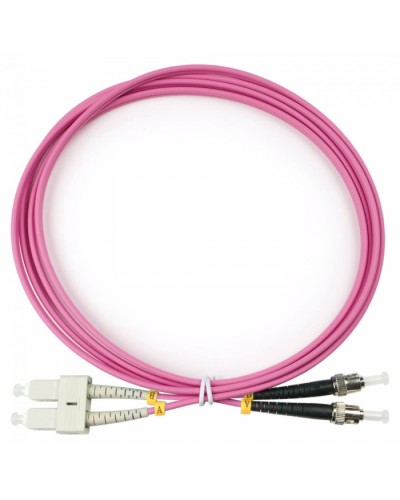 Шнур оптический duplex SC-ST 50/125 mm OM4 2м LSZH Cabeus FOP-50-OM4-SC-ST-2m в Таганроге Патч-корды оптические Pintop.ru
