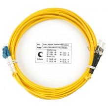 Шнур оптический duplex LC-ST 9/125 sm 7м LSZH Cabeus FOP(d)-9-LC-ST-7m