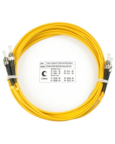 Шнур оптический duplex ST-ST 9/125 sm 10м LSZH Cabeus FOP(d)-9-ST-ST-10m в Таганроге Патч-корды оптические Pintop.ru