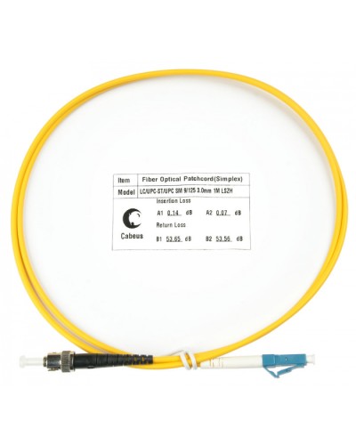 Шнур оптический simplex LC-ST 9/125 sm 1м LSZH Cabeus FOP(s)-9-LC-ST-1m в Таганроге Патч-корды оптические Pintop.ru
