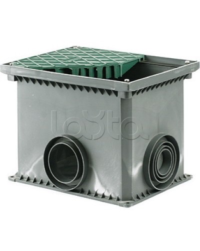 Колодец переходной смотровой 335х240х255 с крышкой для двустенных труб DKC 025002 в Таганроге Повороты, муфты, тройники Pintop.ru