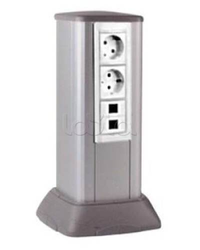 Миниколонна алюминиевая, 0.35м, цвет белый DKC 19532 в Таганроге Аксессуары для стоек и шкафов Pintop.ru