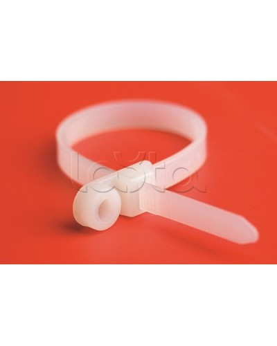 Хомут P6.6 с основанием, белый, 4,8x200 DKC 252205-M в Таганроге Стяжки-хомуты Pintop.ru