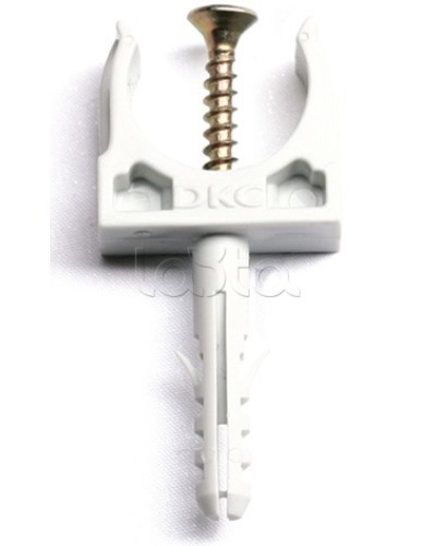 Держатель с защелкой и дюбелем, д.32 мм DKC 51332 в Таганроге Держатели, клипсы, скобы Pintop.ru