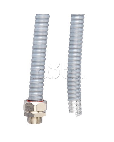 Металлорукав DN 20мм в ПВХ изоляции в оплетке из оцинкованной стали, 50 м DKC (6071T-022) в Таганроге Металлорукав Pintop.ru