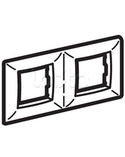 Рамка пятиместная, белый RAL 9010, 10М, BRAVA DKC (75015W) в Таганроге Аксессуары для кабель-канала Pintop.ru