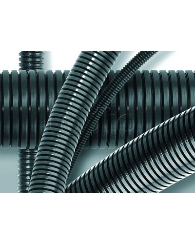 Труба гофрированная самозатухающий полиамид PA6V0 32 мм без зонда DKC 80032 (25 м) в Таганроге Труба гофрированная Pintop.ru