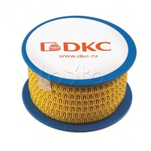 Колечко маркировочное "1", 2.5-4мм. черное на желтом DKC AZO301BY