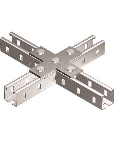 Пластина соединительная Х-обр., горячеоцинкованная DKC BMD1041HDZ в Таганроге Аксессуары для лотков Pintop.ru