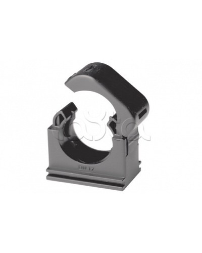 Держатель с крышкой DN 12 мм, полиамид, цвет чёрный DKC (PASW12N) в Таганроге Держатели, клипсы, скобы Pintop.ru