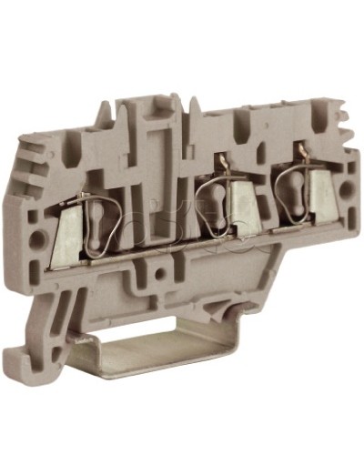 Зажим 2,5 кв.мм серый 1 ввод/2 вывода DKC ZHM510GR в Таганроге Держатели, клипсы, скобы Pintop.ru