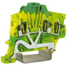 Зажим для заземления, 1 ввод/2 вывода, 1,5 кв.мм желто-зеленый DKC ZHT410