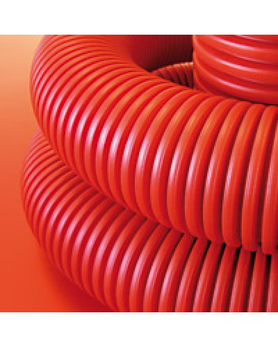 Труба гофрированная двустенная ПНД 75 мм для кабельной канализации с протяжкой DKC 121975 (50 м) в Таганроге Труба гофрированная Pintop.ru