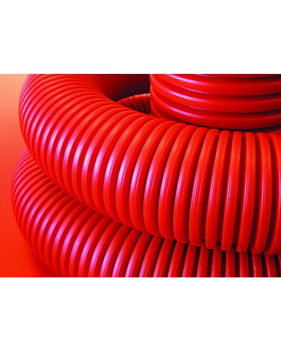 Труба гибкая двустенная для каб. канализации д.75мм, цвет черный, 100м, с протяжкой DKC 121975A100 в Таганроге Труба гофрированная Pintop.ru