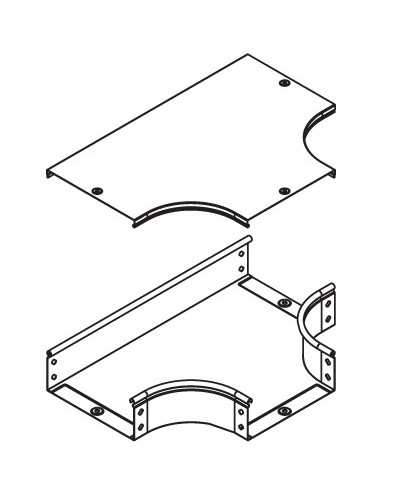 Крышка DPT на ответвитель Т-образный горизонтальный осн. 300 DKC 38045 в Таганроге Аксессуары для лотков Pintop.ru