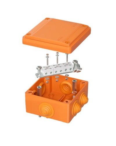 Коробка пластиковая FS с кабельными вводами и клеммниками, IP55,100х100х50мм, 6р, 4мм.квDKC (FSB11604) в Таганроге Распределительные коробки Pintop.ru