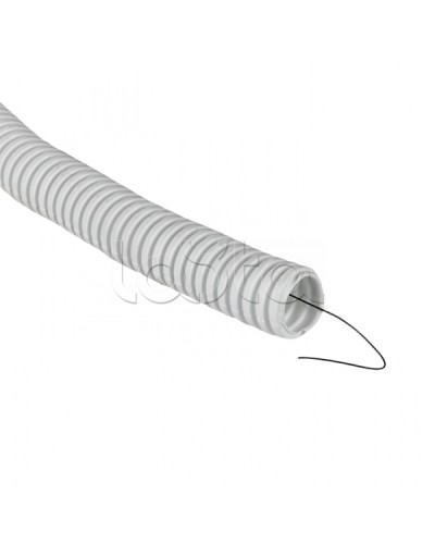 Труба гофр. ПВХ с протяжкой d20 мм (100 м) белая EKF-Plast (tg-z-20-100-white) в Таганроге Труба гофрированная Pintop.ru