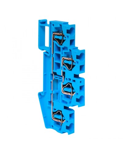 Колодка клеммная пружинная двойная JXB-ST-4 32А синяя EKF (plc-jxb-st-4-4-2-blue) в Таганроге Клеммные колодки Pintop.ru