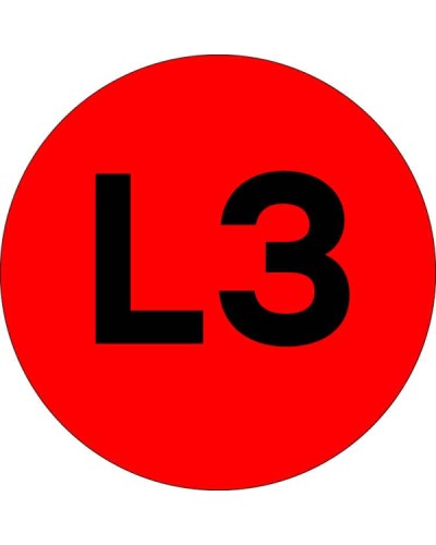 Наклейка L3 d=20мм EKF PROxima (an-2-15-2) в Таганроге Аксессуары для стоек и шкафов Pintop.ru