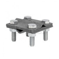 Зажим крестовидный прут-прут (3 пластины 57x57мм) HZ EKF PROxima (lp-55758)