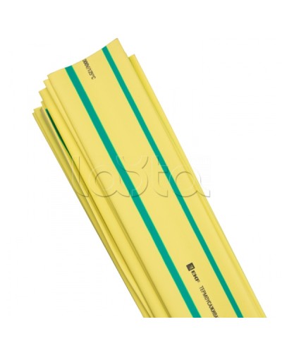 Термоусаживаемая трубка ТУТ нг 25/12,5 желто-зеленая в отрезках по 1м EKF PROxima (tut-25-yg-1m) в Таганроге Аксессуары для кабель-канала Pintop.ru