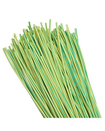 Термоусаживаемая трубка ТУТ нг 2/1 желто-зеленая в отрезках по 1м EKF PROxima (tut-2-yg-1m) в Таганроге Аксессуары для кабель-канала Pintop.ru