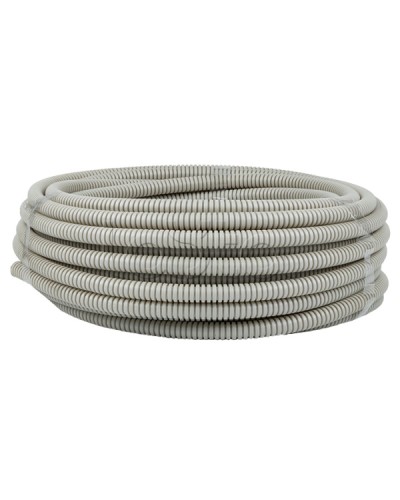 Труба гофр. ПВХ с протяжкой d16 мм (25 м) серая EKF-Plast (tg-z-16-25n) в Таганроге Труба гофрированная Pintop.ru