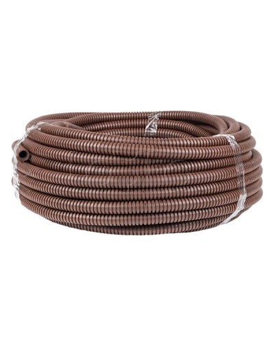 Труба гофр. ПВХ с протяжкой d16 мм (25 м) темное дерево EKF-Plast (tg-z-16d) в Таганроге Труба гофрированная Pintop.ru