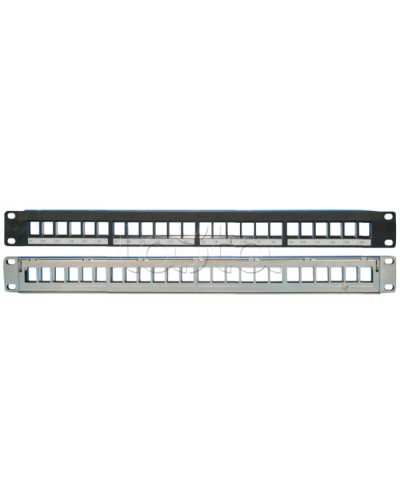 Наборная коммутационная панель 19”, 1U, 24 порта UTP/FTP Eurolan (27F-00-24BL) в Таганроге Коннекторы Pintop.ru