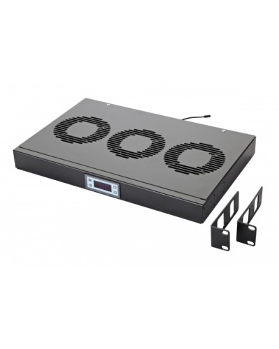 Панель вентиляционная с 3 вентиляторами, с контроллером Eurolan 60A-91-10-30BL в Таганроге Вентиляторные модули Pintop.ru