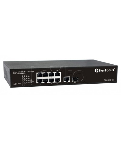 Коммутатор PoE 8-портовый EverFocus ES0812-31 в Таганроге Коммутаторы Pintop.ru