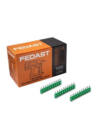 Гвозди 3.0*22 мм усиленные для монтажного пистолета (1000 шт/уп) FEDAST fd3022eg в Таганроге Крепеж: Дюбели, шурупы, саморезы Pintop.ru