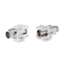 Вставка Keystone Jack Hyperline KJ1-BNC-D-WH