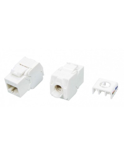 Вставка Keystone Jack RJ-45(8P8C) Hyperline KJ8-8P8C-C6A-180-TLS-WH в Таганроге Модули Keystone Pintop.ru