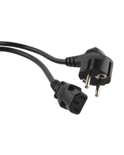 Кабель питания с заземлением Hyperline PWC-IEC13-IEC14-1,0-BK в Таганроге Патч-корды и пигтейлы Pintop.ru