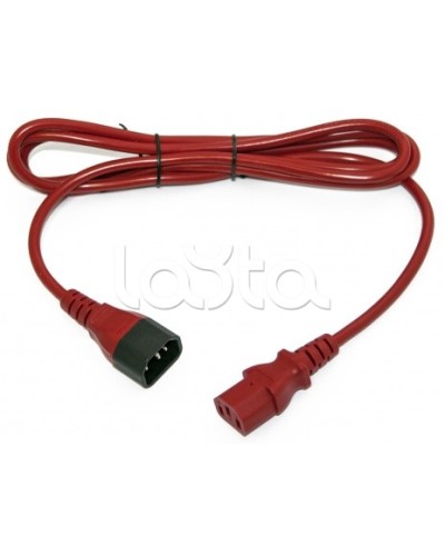 Кабель питания монитор-компьютер Hyperline PWC-IEC13-IEC14-1.0-RD в Таганроге Патч-корды и пигтейлы Pintop.ru