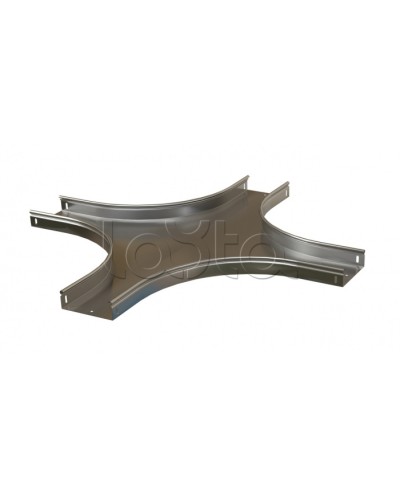 Ответвитель X-образный горизонтальный плавный Hyperline RST-CXS-300-100-0,8-R100-SZ в Таганроге Аксессуары для лотков Pintop.ru