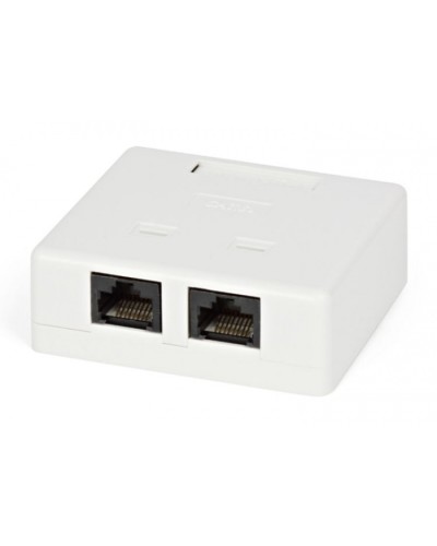 Розетка компьютерная RJ-45(8P8C) Hyperline SB1-2-8P8C-C5e-WH в Таганроге Розетки компьютерные и телефонные Pintop.ru