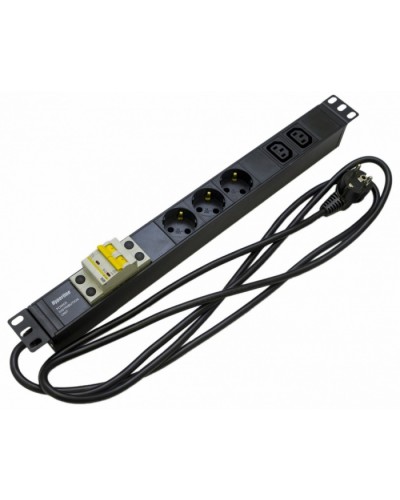 Блок розеток Hyperline SHE19-3SH-2IEC-B-2.5EU в Таганроге Блоки розеток Pintop.ru