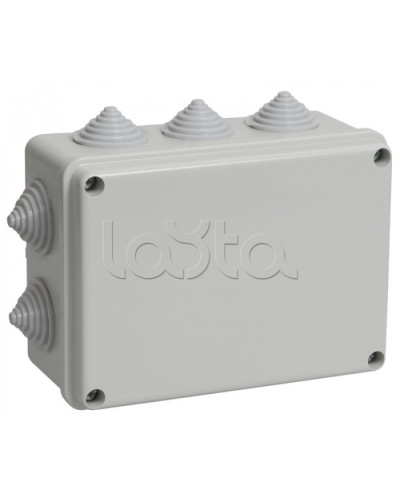 Коробка распаячная KM41241 для о/п 150x110x70мм IP44 10 кабель вводов IEK (UKO10-150-110-070-K41-44) в Таганроге Распределительные коробки Pintop.ru