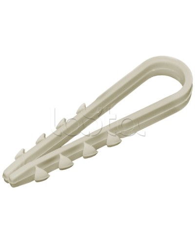 Дюбель-хомут 5-8 мм нейлон белый (100шт) IEK UHH35-5-8-100 в Таганроге Стяжки-хомуты Pintop.ru