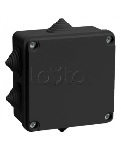 Коробка расп. КМ41233 100х100х50мм IP44 6 вв. черная IEK (UKO11-100-100-050-K02-44) в Таганроге Распределительные коробки Pintop.ru