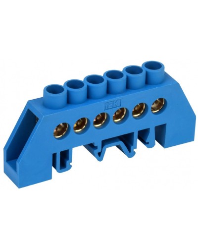 Шина нулевая ШНИ-8х12-6-КС-С IEK (YNN10-812-6DP-K07) в Таганроге Клеммные колодки Pintop.ru