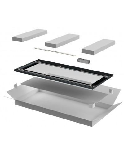 ITK LINEA N Дверь стеклянная 800мм шкафа 42U чер. (LN05-42U8X-DR) в Таганроге Аксессуары для стоек и шкафов Pintop.ru