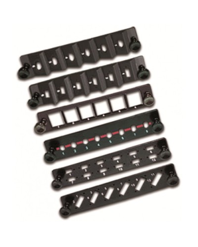 Панель адаптерная на 6 ST/FC адаптеров с угловой установкой для кросса LAN-FOB10-1P LANMASTER LAN-FP10-6ST/A в Таганроге Аксессуары для стоек и шкафов Pintop.ru