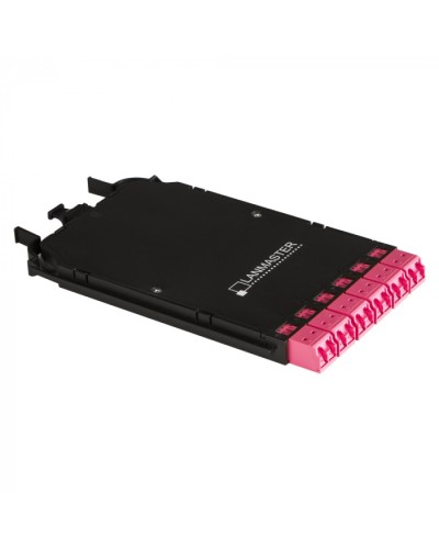 Компактная MPO кассета OM4, 12xLC, тип B, низкие потери, черная LANMASTER (LAN-MCCB-1M-12LC/OM4) в Таганроге Патч-корды оптические Pintop.ru