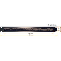 Органайзер кабельный 19" 1U c щеточным вводом LANMASTER LAN-ORG/BP-1U